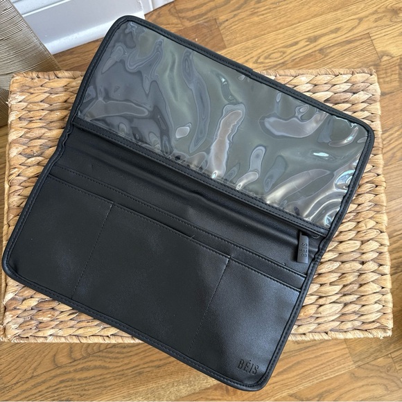 Beis Black Leather Seat-back Travel Organizer Rare Excellent Condition - Picture 3 of 7